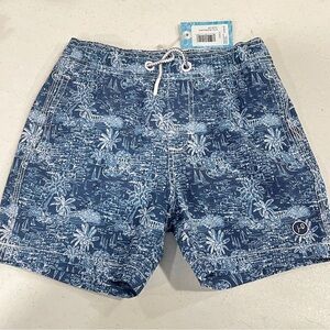 johnnie-O Limon Swim Suit (Lake) Boys blue Sz 5 Board Shorts Trunks NWT
